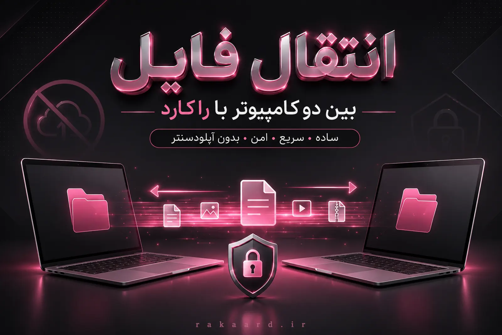 آموزش انتقال فایل بین دو کامپیوتر با سرعت بالا بدون نیاز به آپلودسنتر